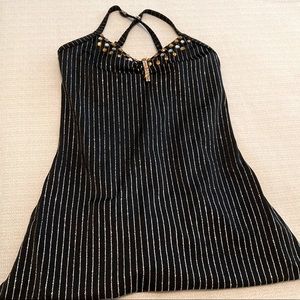 Black With Silver Stripes Dance Costume Size Medium Child